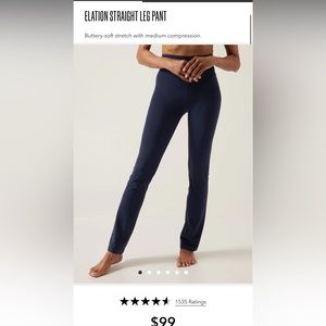 Athleta elation straight leg pant — navy blue- xs